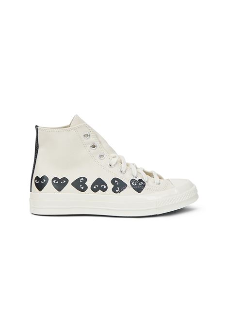 chuck 70 multi herats unisex white COMME DES GARÇONS PLAY X CONVERSE | AZ-K127-0012